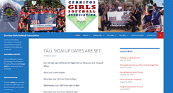 Desktop Screenshot of cerritosgirlssoftball.com