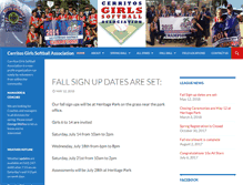 Tablet Screenshot of cerritosgirlssoftball.com